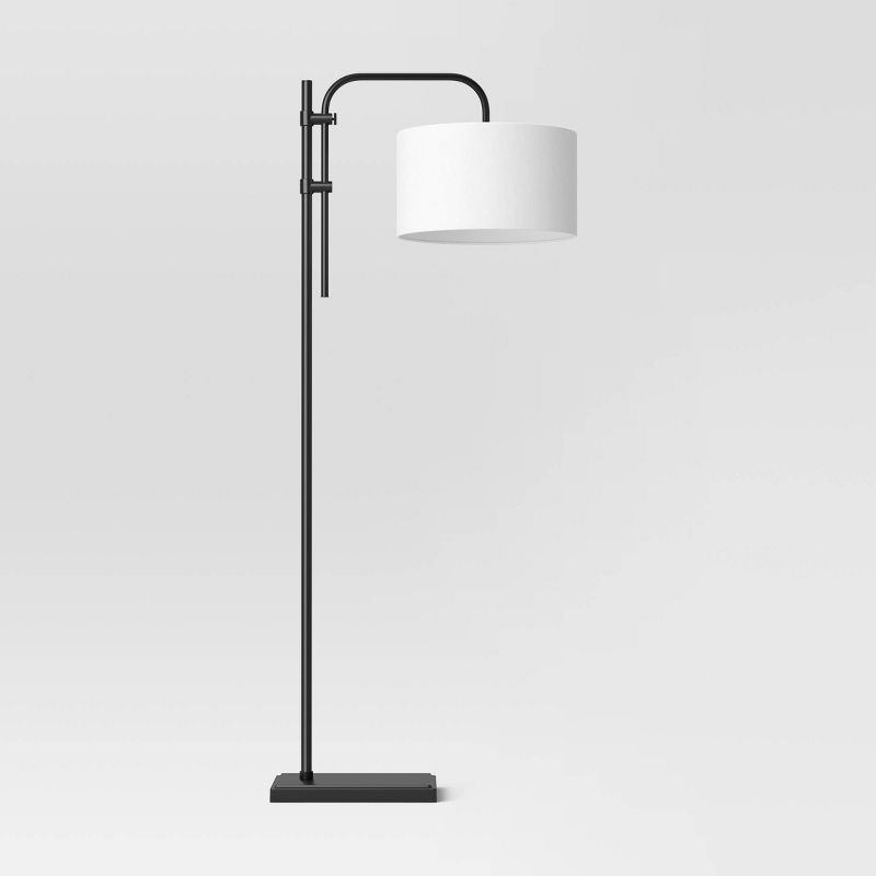 slide 1 of 5, 72"x16" Knox Floor Lamp - Threshold™: Modern Black Standing Lamp with Dimmer Switch, 1 ct