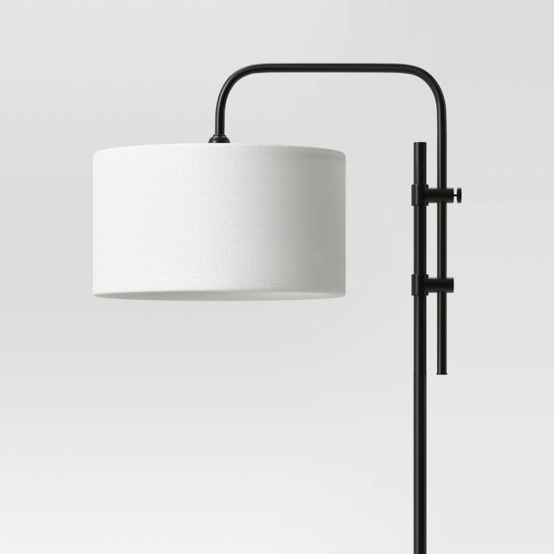 slide 4 of 5, 72"x16" Knox Floor Lamp - Threshold™: Modern Black Standing Lamp with Dimmer Switch, 1 ct