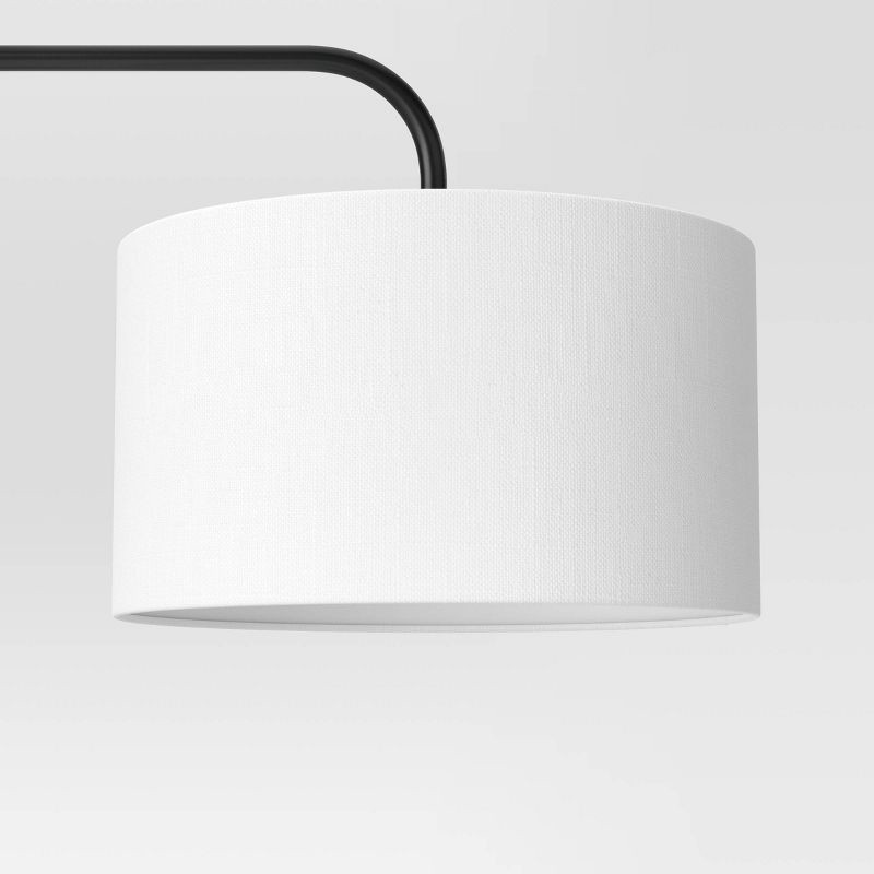 slide 5 of 5, 72"x16" Knox Floor Lamp - Threshold™: Modern Black Standing Lamp with Dimmer Switch, 1 ct