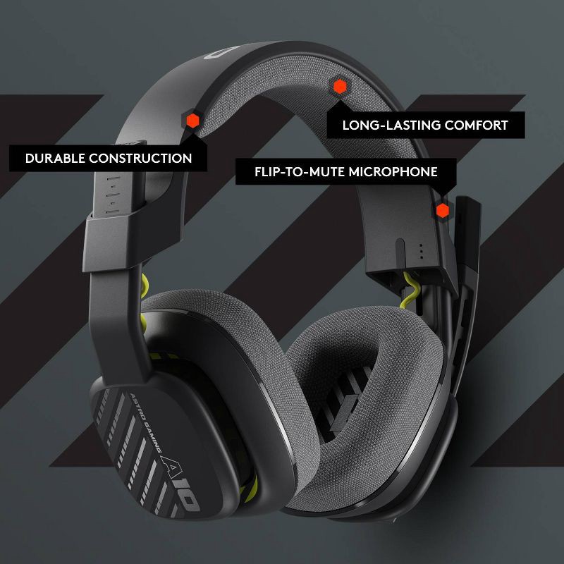 slide 8 of 8, Astro A10 Wired Gaming Headset for Xbox Series X|S/Xbox One - Black: Lightweight Design, Built-In Mic, 1 ct