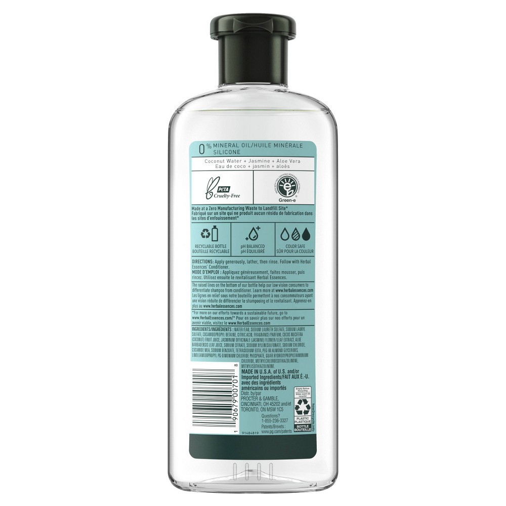 slide 4 of 4, Herbal Essences Coconut Water & Jasmine Shampoo, 13.5 fl oz