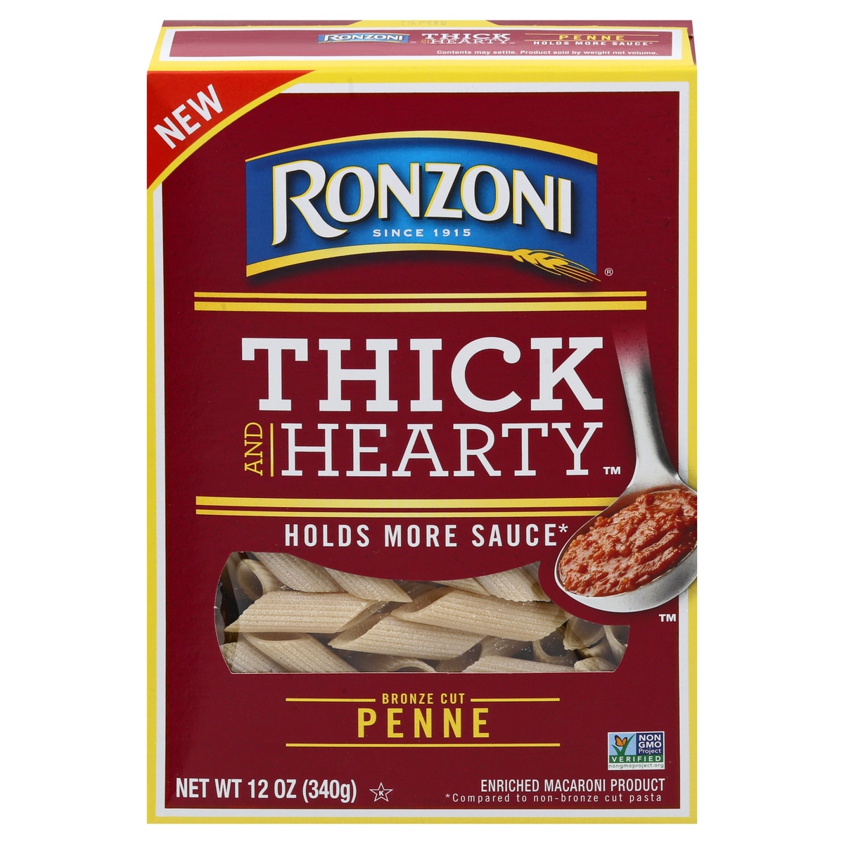 slide 1 of 8, Ronzoni Thick And Hearty Penne Paste, 12 oz