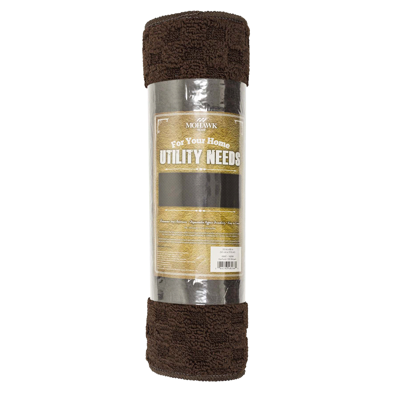 slide 3 of 3, Mohawk Garfield DD Brown Runner, 20 in x 60 in