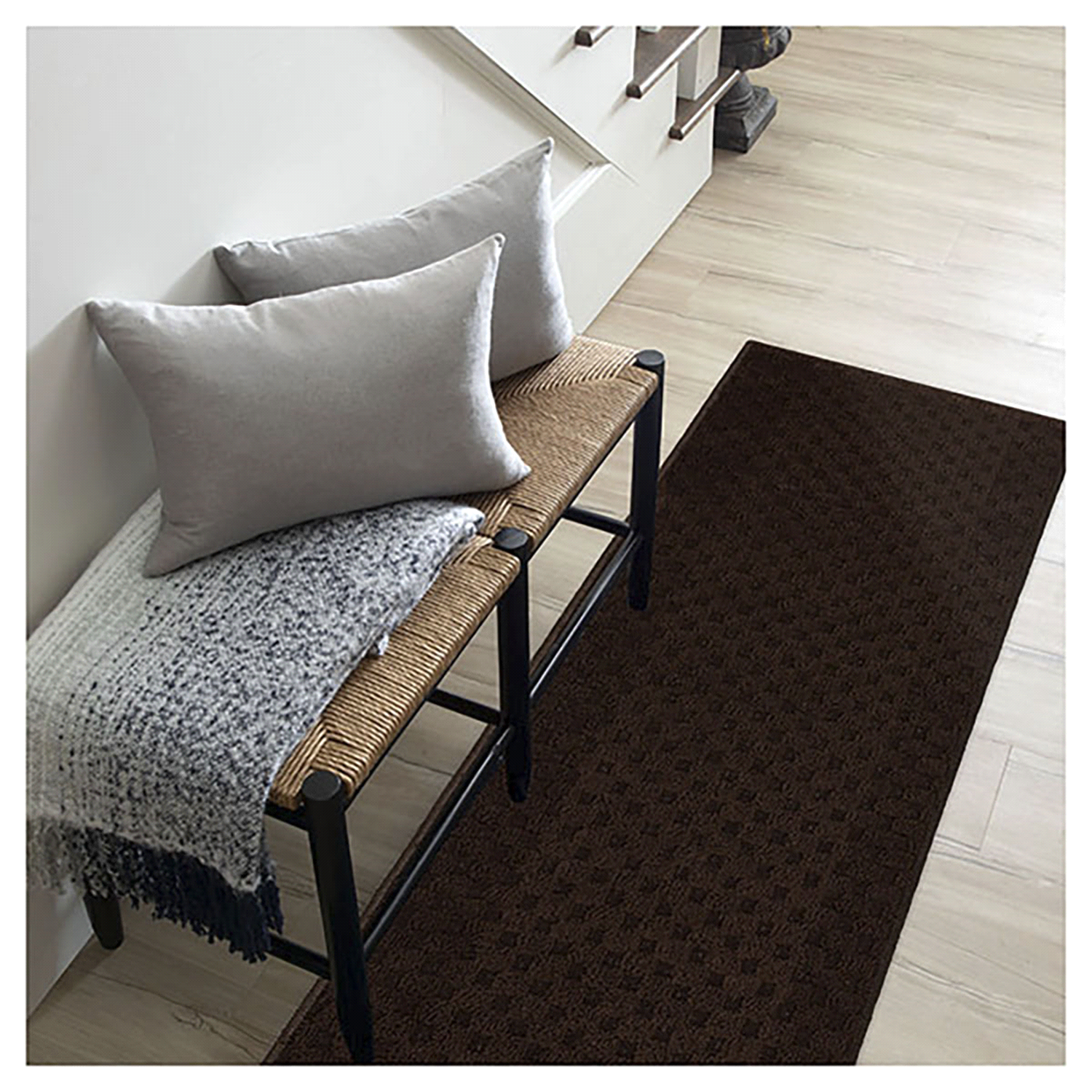 slide 1 of 3, Mohawk Garfield DD Brown Runner, 20 in x 60 in