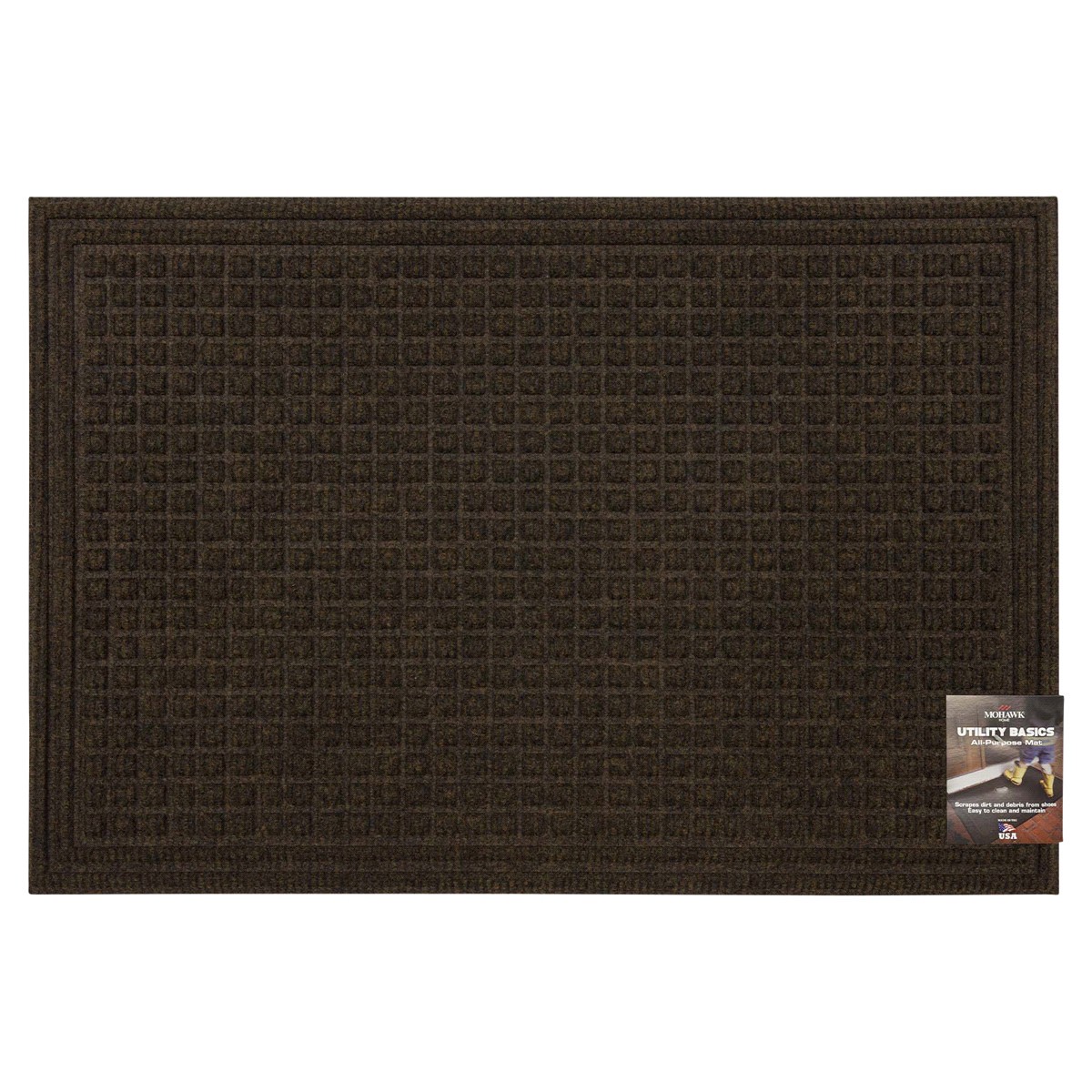 slide 2 of 2, Mohawk Waffle Grid Impressions Mat Mocha 24"x36", 1 ct