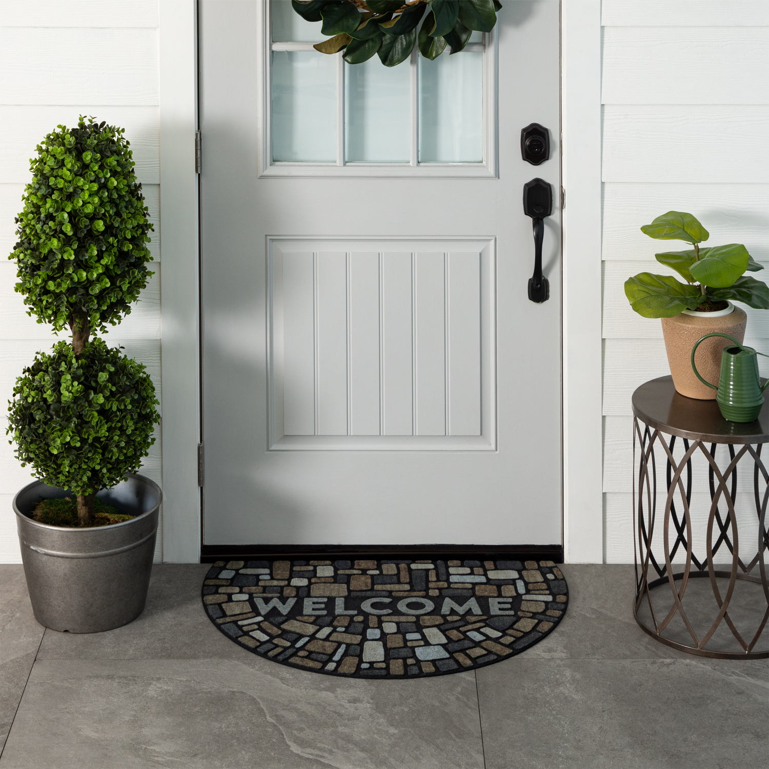 slide 2 of 3, Mohawk Drifted Nature Slice Mat, 23in x 35in, Neutral, 1 ct