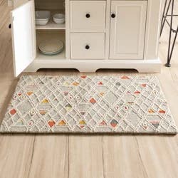 Mohawk Tribal Lines MMF Silver Kitchen Mat 20x42