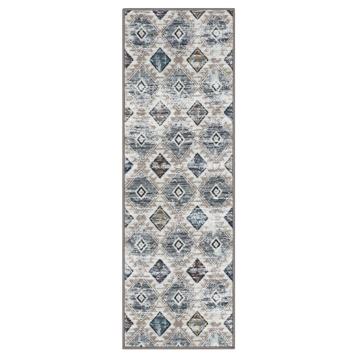 slide 3 of 4, Mohawk Grey Diamond Runner Rug 20x60, 1 ct