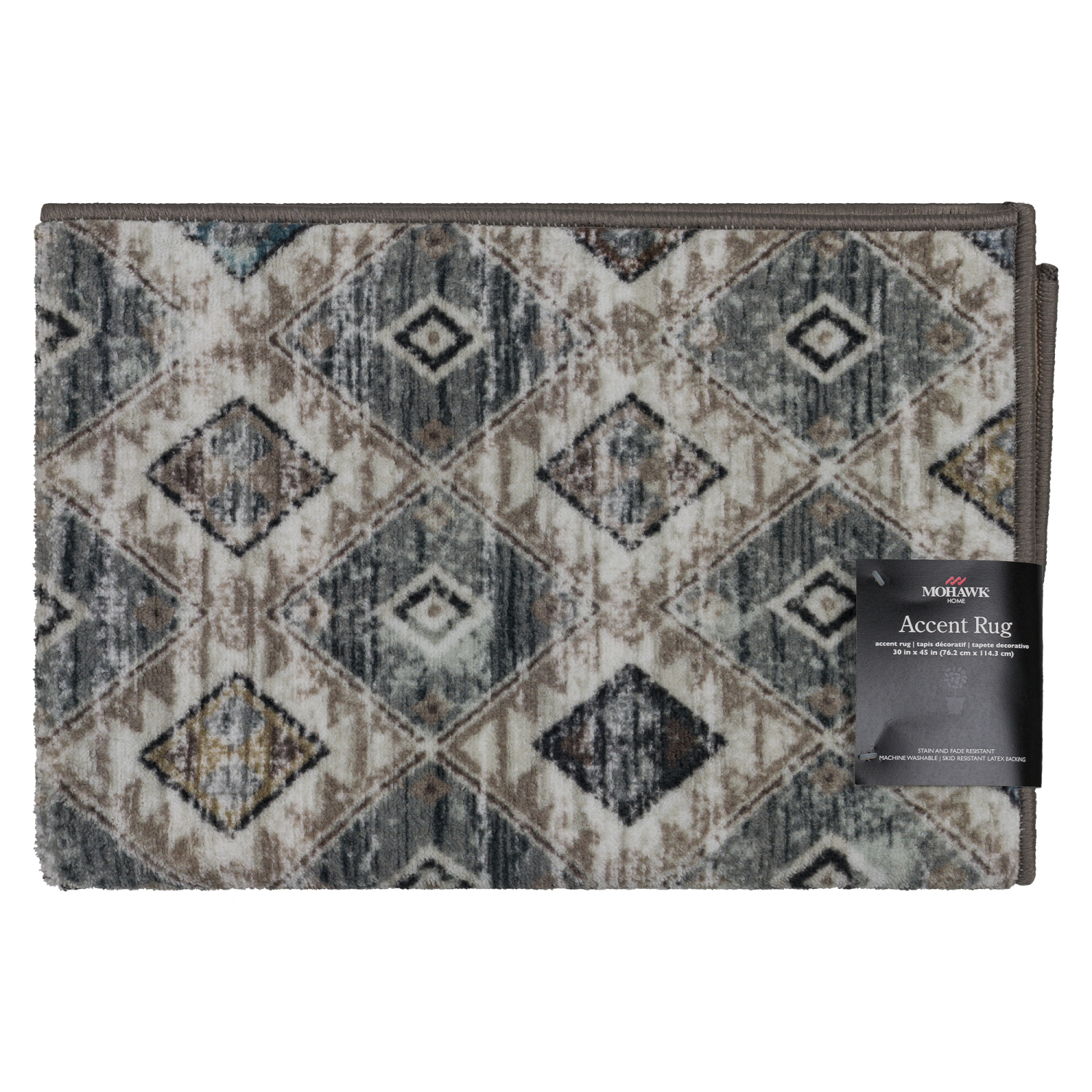 slide 2 of 4, Mohawk Grey Diamond Scatter Rug 30x45, 1 ct