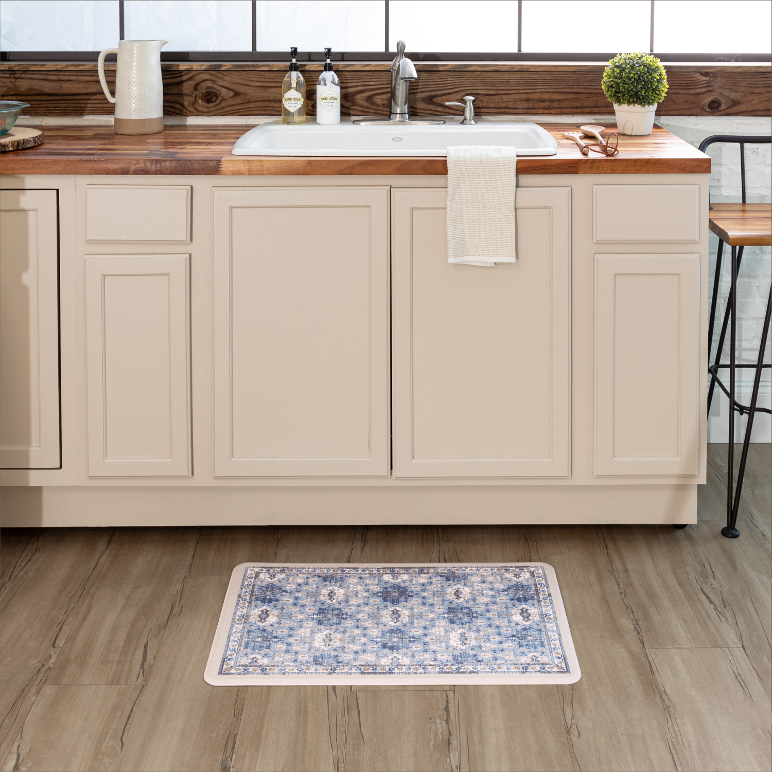 slide 1 of 4, Mohawk Wonder Sky Blue Kitchen Mat 18x30, 1 ct