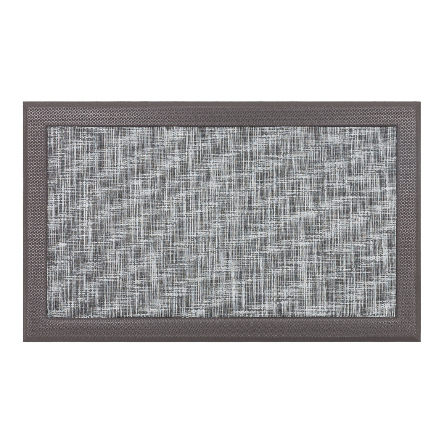 slide 1 of 3, Mohawk Faux Linen Mat,18 in x 30in, Gray, 1 ct