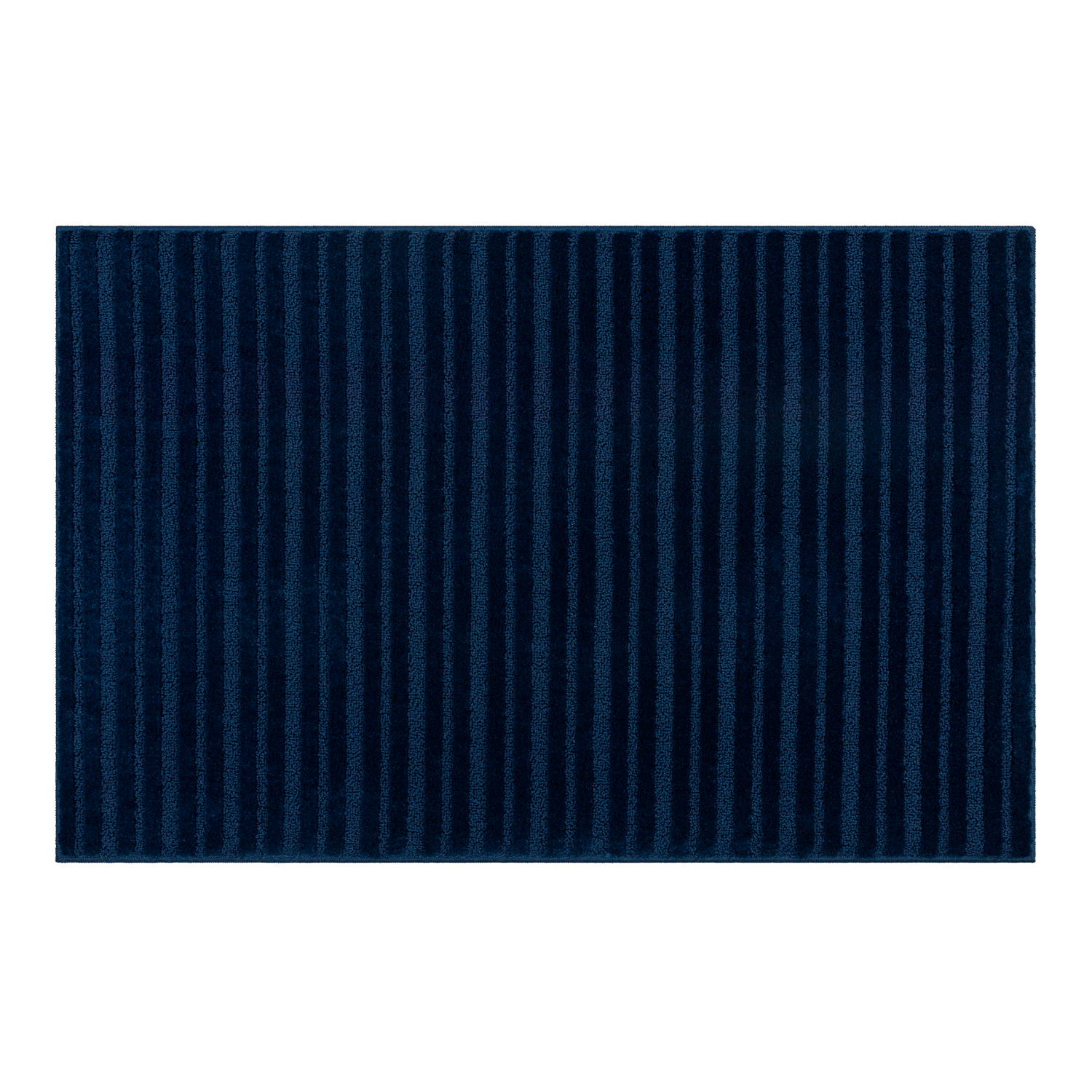 slide 1 of 3, Mohawk Enduring Stripe Scatter, 30in x 45in, Navy, 1 ct