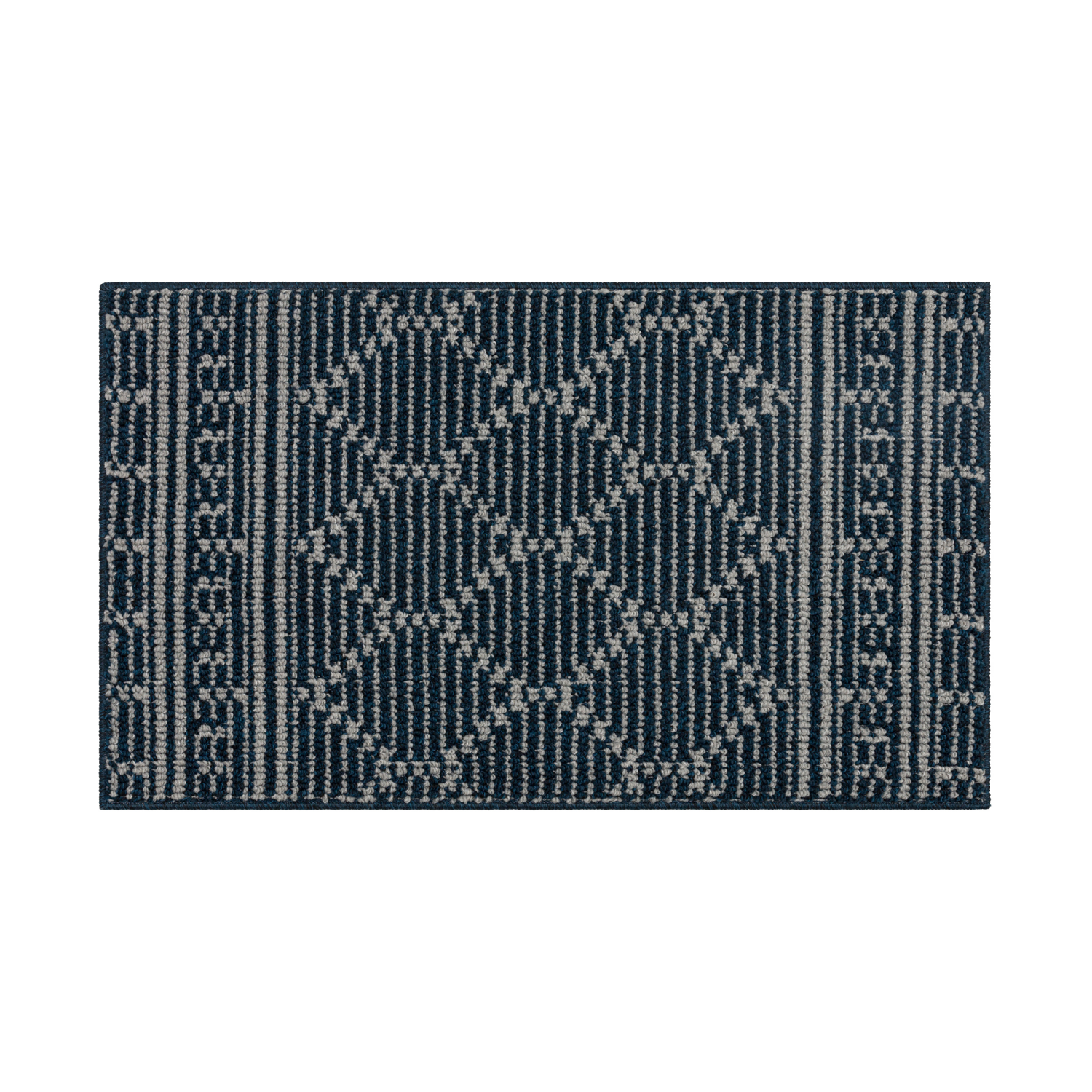 slide 1 of 3, Mohawk Trellis Scatter, 20inx32in, Dk Blue/Lt Grey, 1 ct