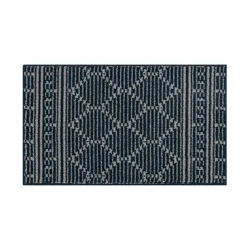 Mohawk Trellis Scatter, 20inx32in, Dk Blue/Lt Grey