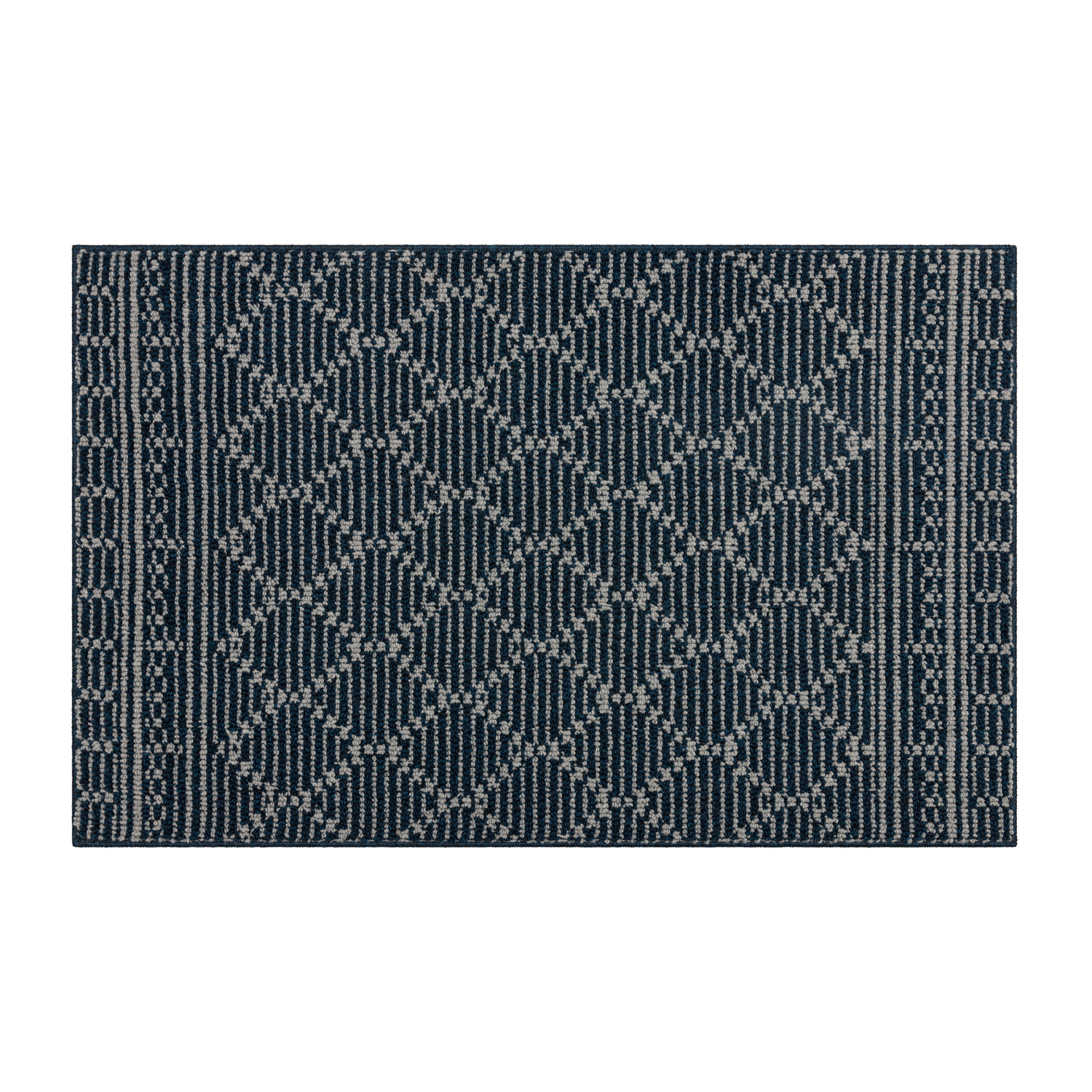 slide 1 of 3, Mohawk Trellis Scatter, 30inx45in, Dk Blue/Lt Grey, 1 ct