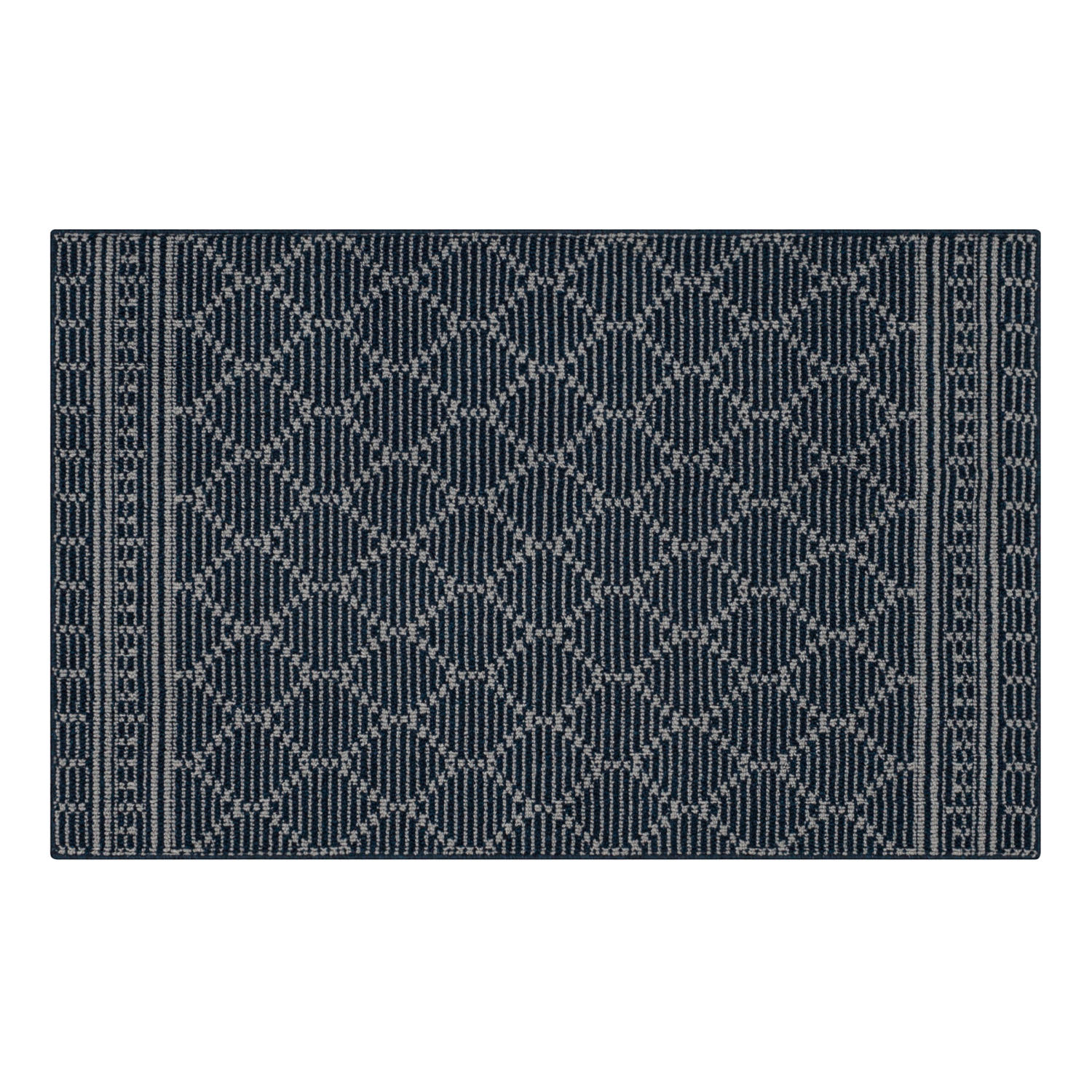 slide 1 of 3, Mohawk Trellis Area Rug,40inx60in, Dk Blue/Lt Grey, 1 ct