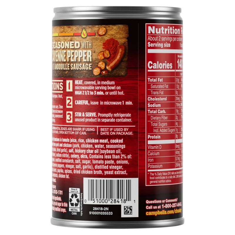 slide 13 of 14, Campbell's Chunky Spicy Chicken & Sausage Gumbo - 18.8oz, 18.8 oz