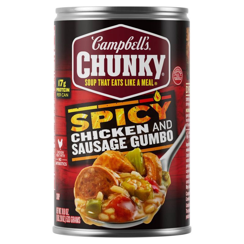 slide 11 of 14, Campbell's Chunky Spicy Chicken & Sausage Gumbo - 18.8oz, 18.8 oz