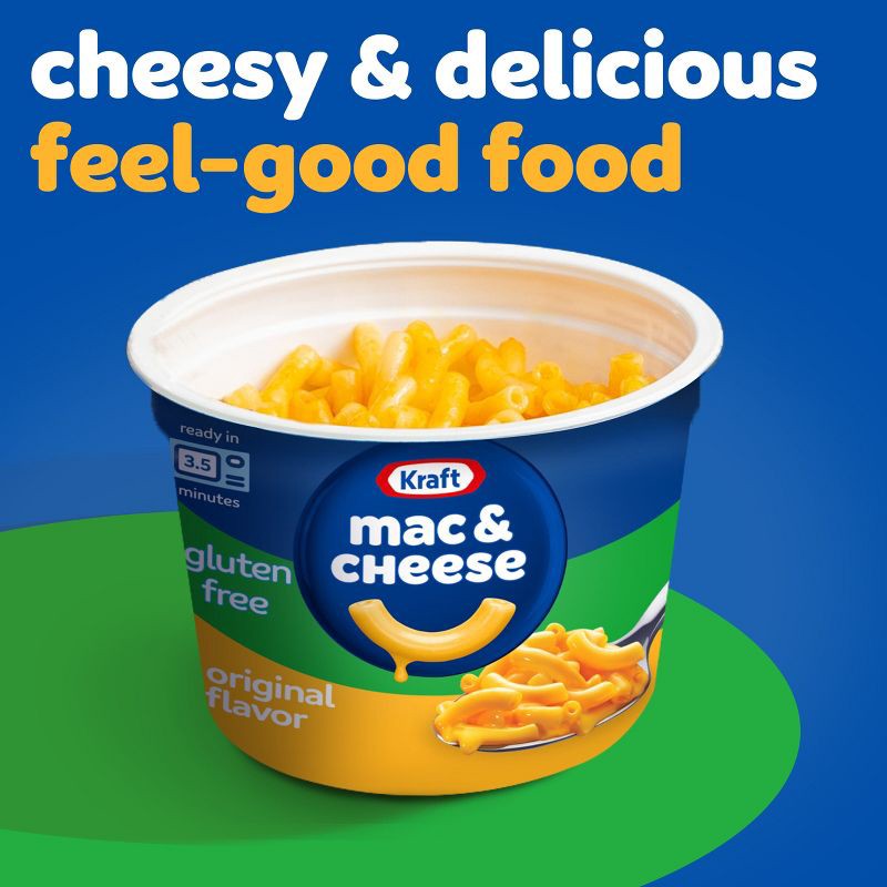 slide 7 of 10, Kraft Gluten Free Original Mac and Cheese Cups Easy Microwaveable Dinner - 7.6oz/4ct, 4 ct; 7.6 oz
