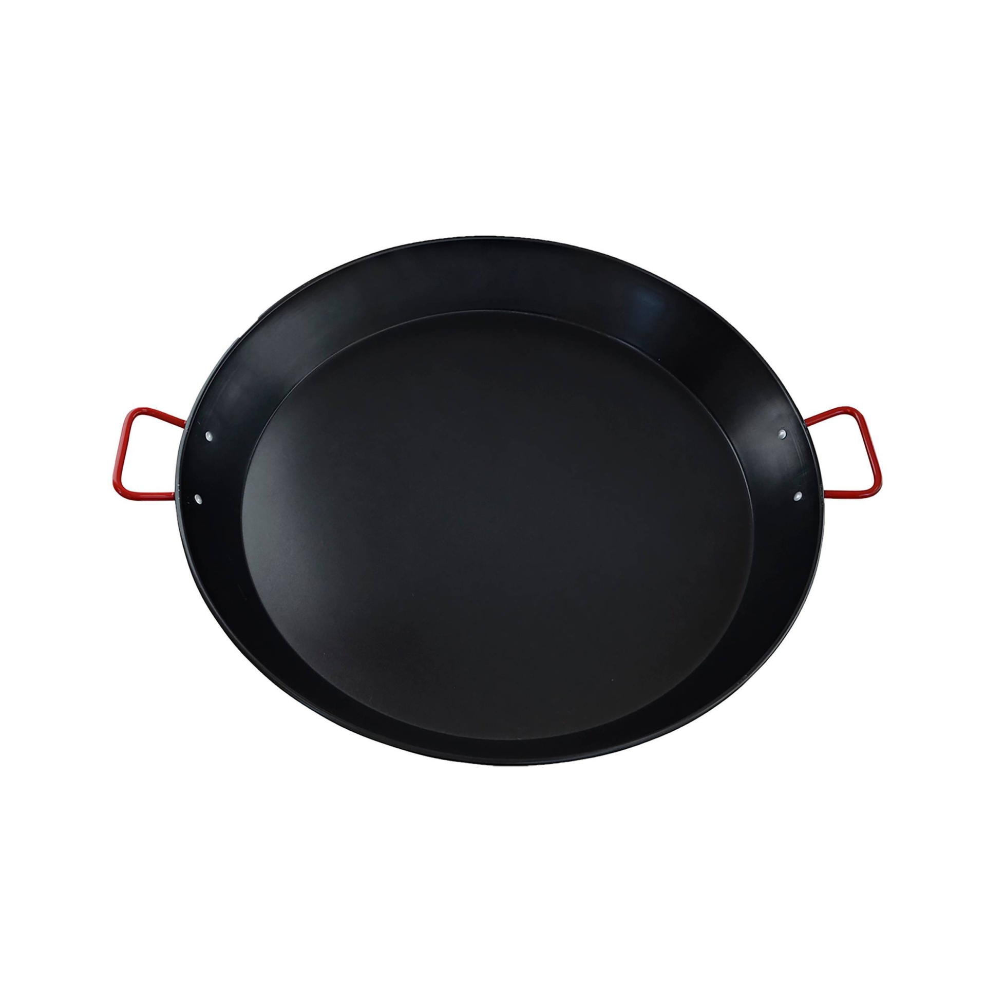 slide 1 of 7, IMUSA 10" Coated Nonstick Paella Pan with Red Handles, 1 ct