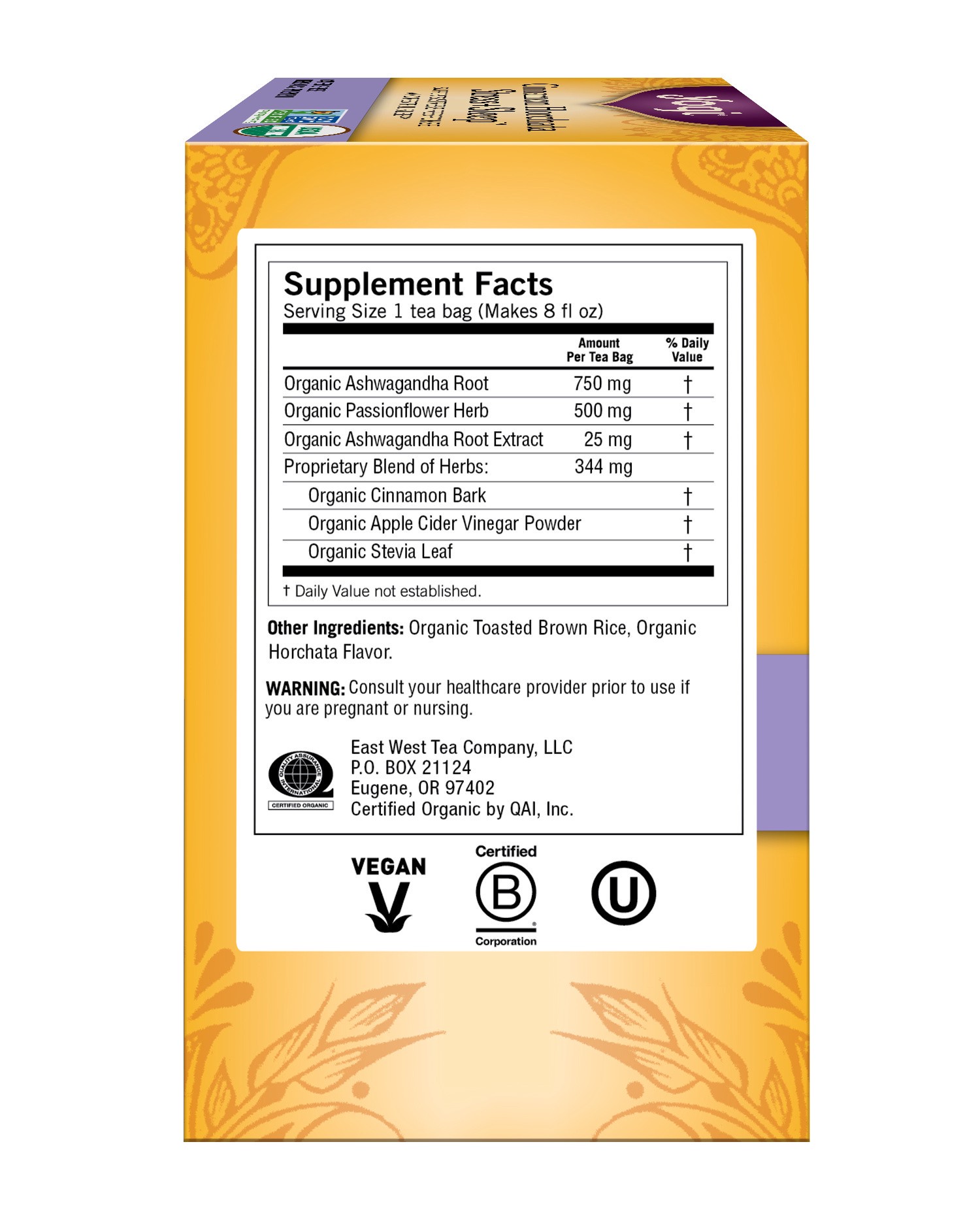 slide 3 of 5, Yogi Tea Cinnamon Horchata Stress + Sleep, Caffeine-Free Herbal Tea Bags, 16 Count, 16 ct