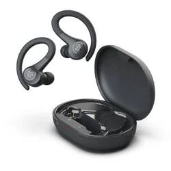 JLab Go Air Sport True Wireless Bluetooth Earbuds - Black: Sweat-Resistant, Built-In Mic