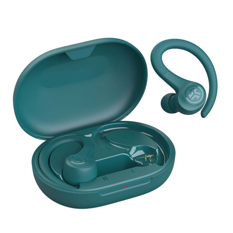 slide 2 of 9, JLab Go Air Sport True Wireless Bluetooth Earbuds - Teal: Sweat & Water Resistant, Built-In Mic, 1 ct