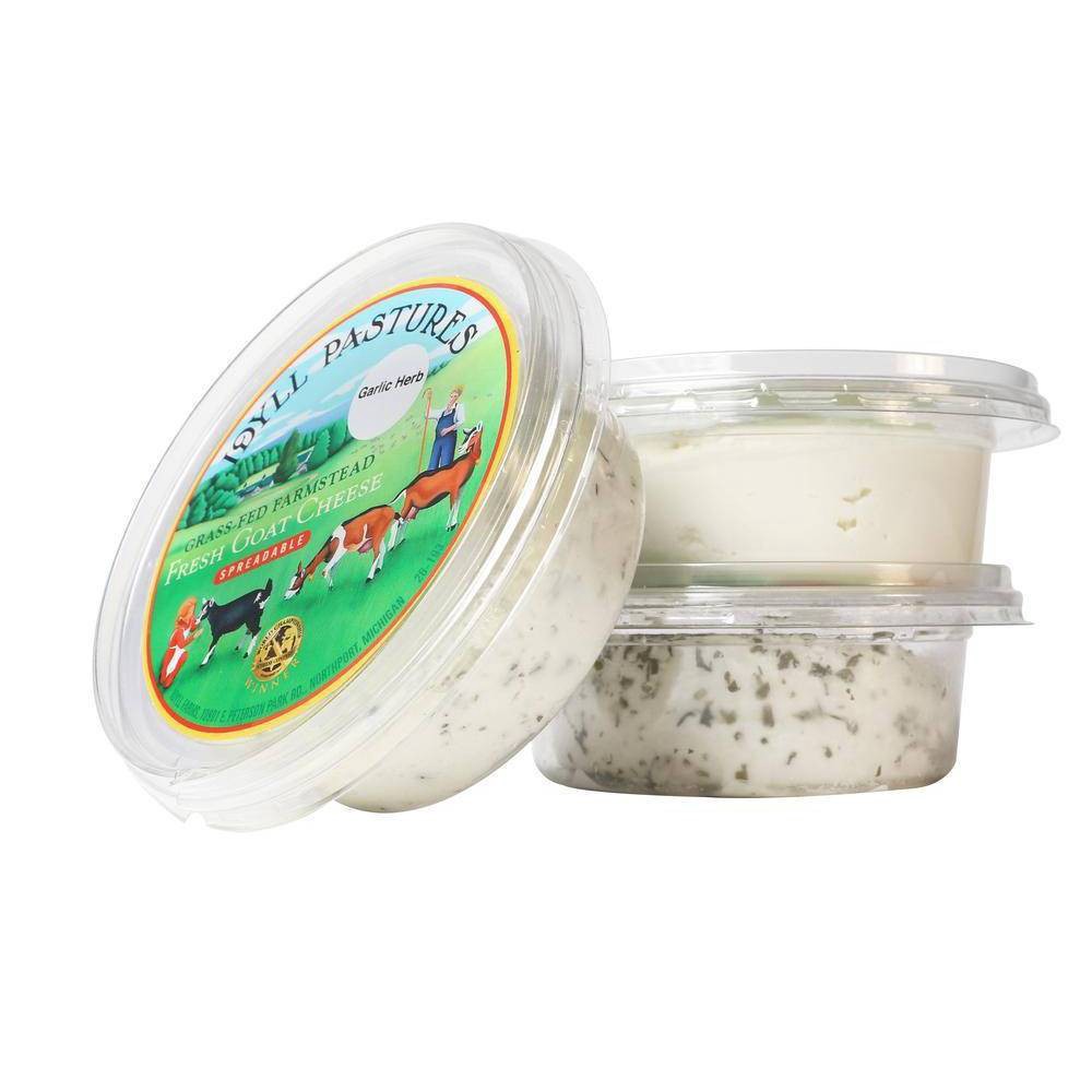 slide 2 of 4, Idyll Farms Garlic Herbs Spreadable Goat Cheese - 5oz, 5 oz
