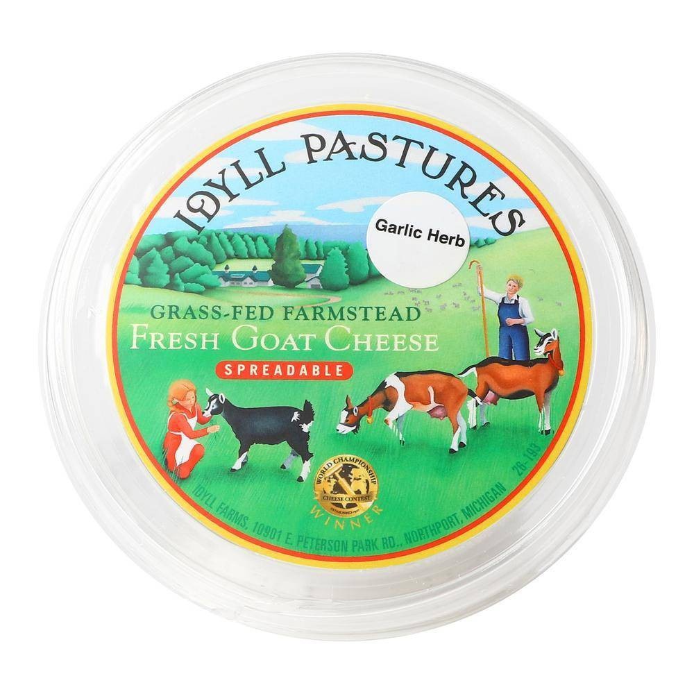 slide 1 of 4, Idyll Farms Garlic Herbs Spreadable Goat Cheese - 5oz, 5 oz