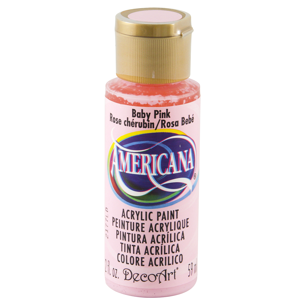 slide 1 of 4, Americana Acrylics Paint, Baby Pink, 2 oz