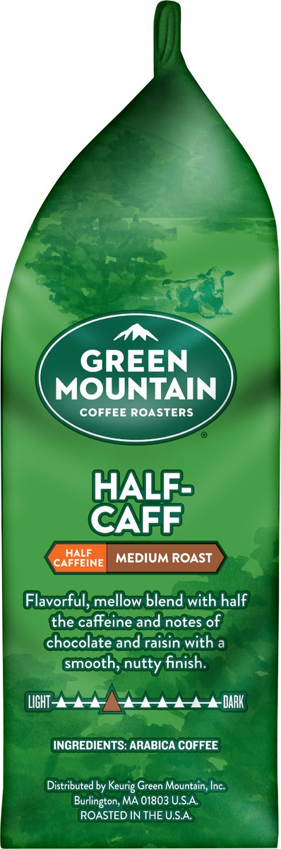 slide 6 of 7, Green Mountain Coffee Roasters Half-Caff Medium Roast Ground 100% Arabica Coffee 12 oz, 12 oz