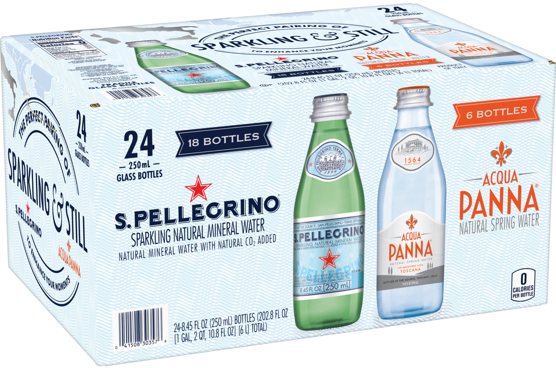 slide 1 of 2, Nestle Waters North San Pellegrino Acqua/Panna Celebration Bottle Pack, 24, 8.4 oz