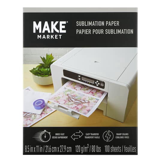 slide 1 of 5, 8.5" X 11" Sublimation Paper, 100ct. By Make Market, 100 ct