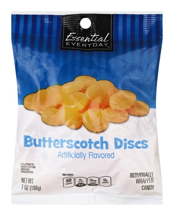 slide 1 of 6, Essential Everyday Butterscotch Disks, 7 oz