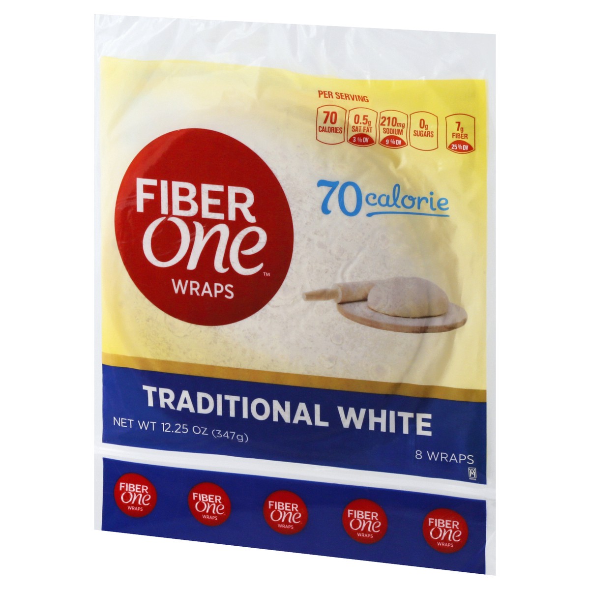 slide 4 of 8, Fiber One Wraps, Traditional White, 8 ct