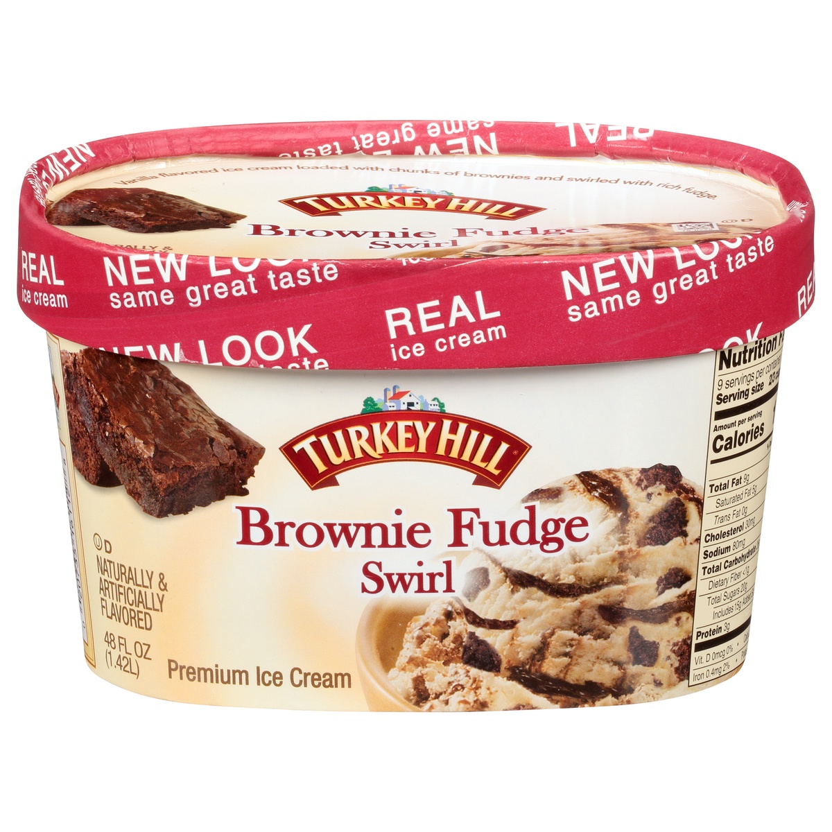 Turkey Hill Dairy Brownie Fudge Swirl Ice Cream 48 fl oz Shipt