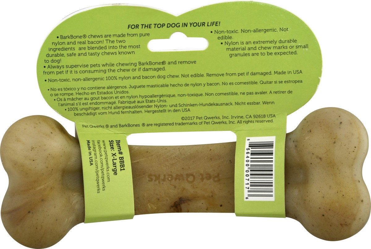 slide 3 of 9, Pet Qwerks X-Large Real Bacon Dog Chew 1 ea, 1 ct