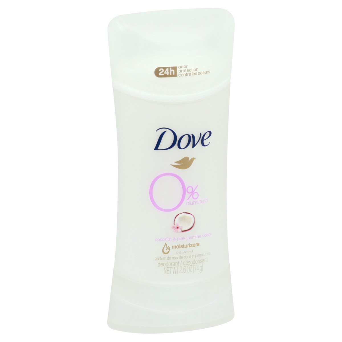 slide 4 of 10, Dove 0% Aluminum Deodorant Stick Coconut and Pink Jasmine, 2.6 oz, 2.6 oz