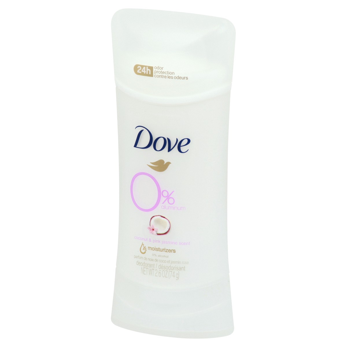 slide 7 of 10, Dove 0% Aluminum Deodorant Stick Coconut and Pink Jasmine, 2.6 oz, 2.6 oz