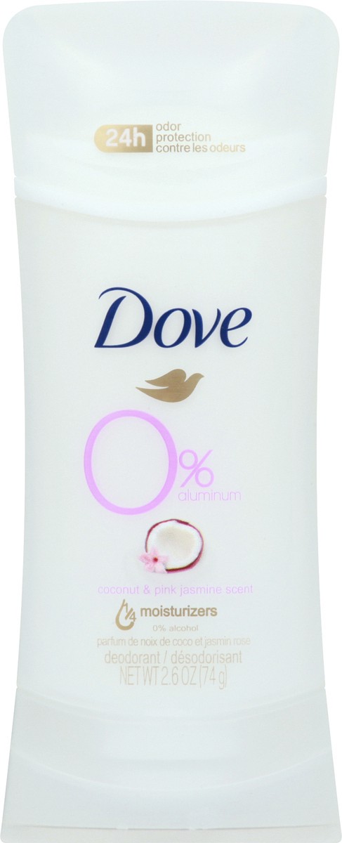 slide 5 of 10, Dove 0% Aluminum Deodorant Stick Coconut and Pink Jasmine, 2.6 oz, 2.6 oz