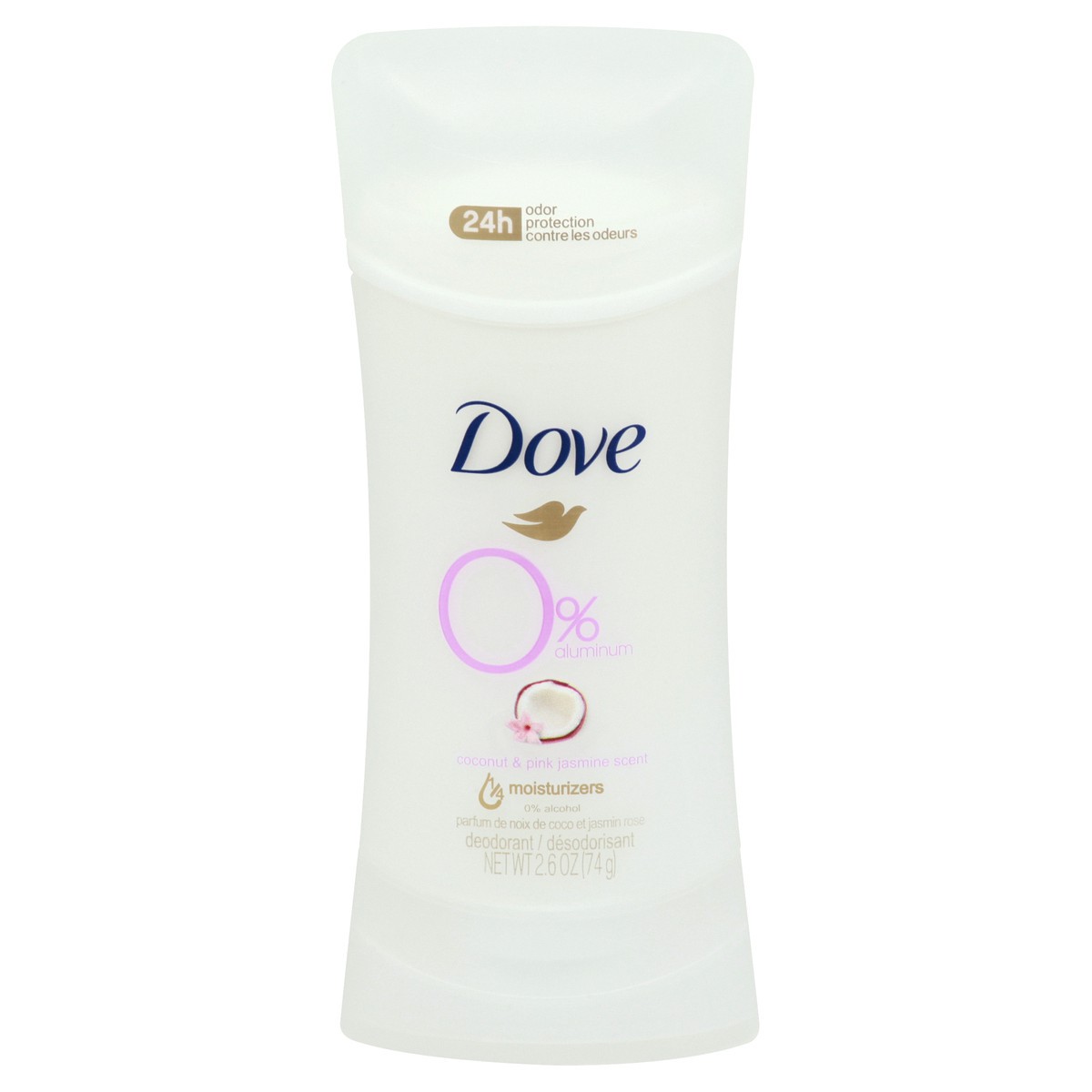 slide 8 of 10, Dove 0% Aluminum Deodorant Stick Coconut and Pink Jasmine, 2.6 oz, 2.6 oz