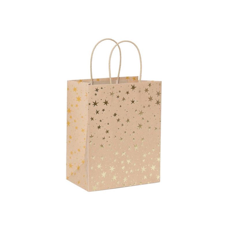 slide 5 of 11, 4pk Cub Gift Bags Foil Star Gold - Spritz™: Small Paper Gift Bags for All Occasions, FSC Certified, 4 ct