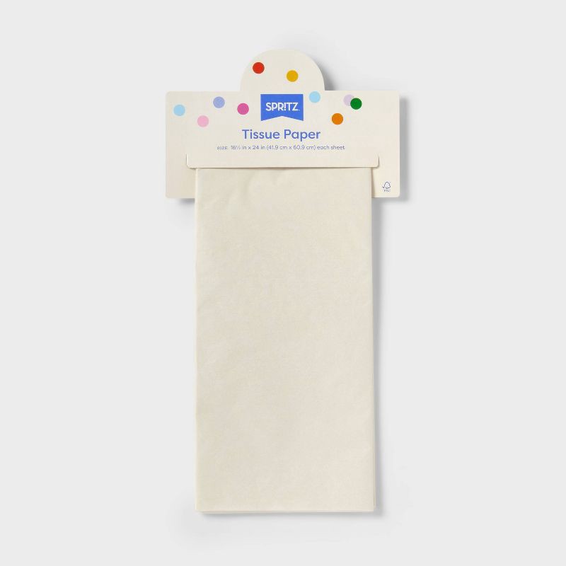 slide 3 of 3, 8ct Tissue Paper Cream - Spritz™, 8 ct