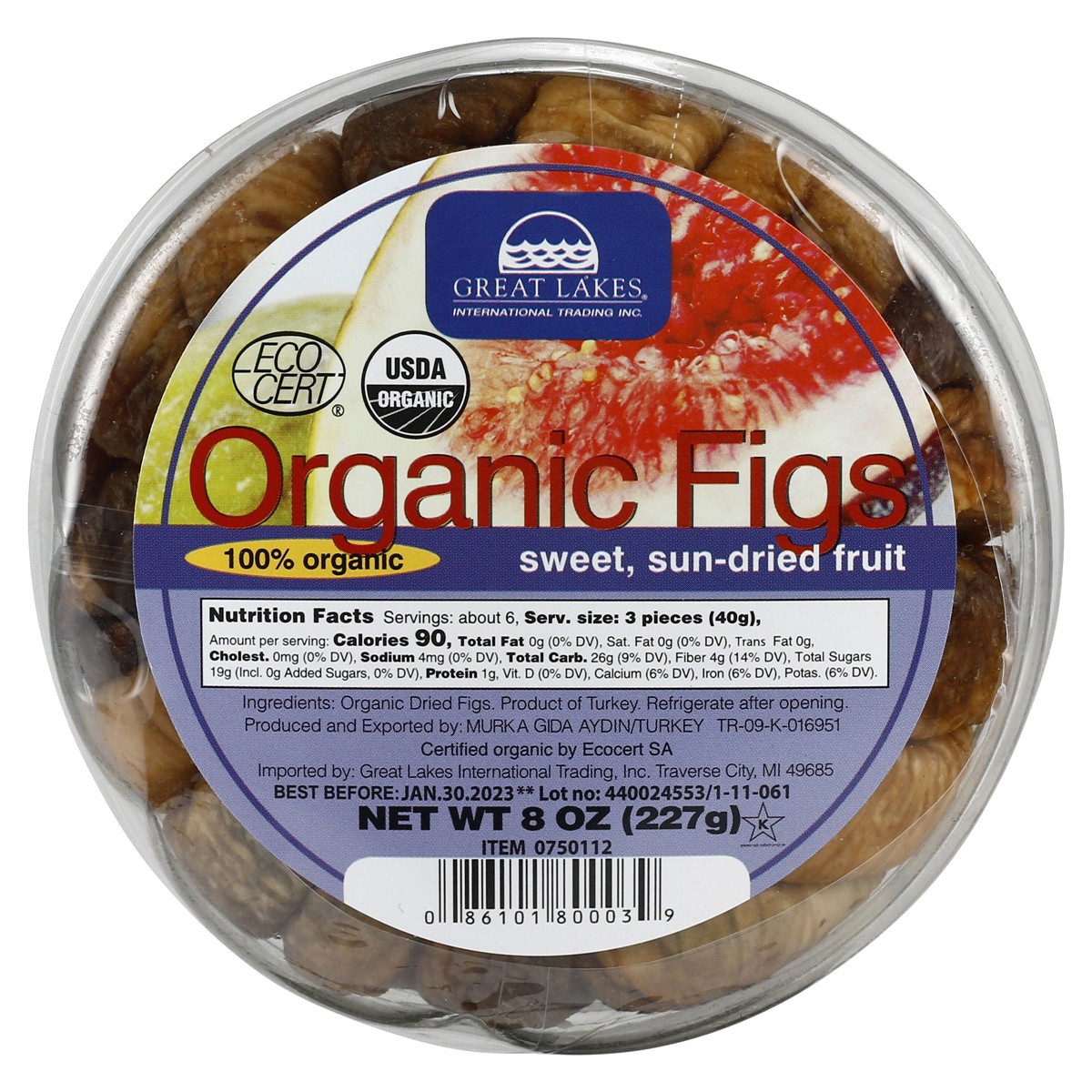 slide 1 of 29, Great Lakes Sun-Dried Organic Garland Figs, 8 oz