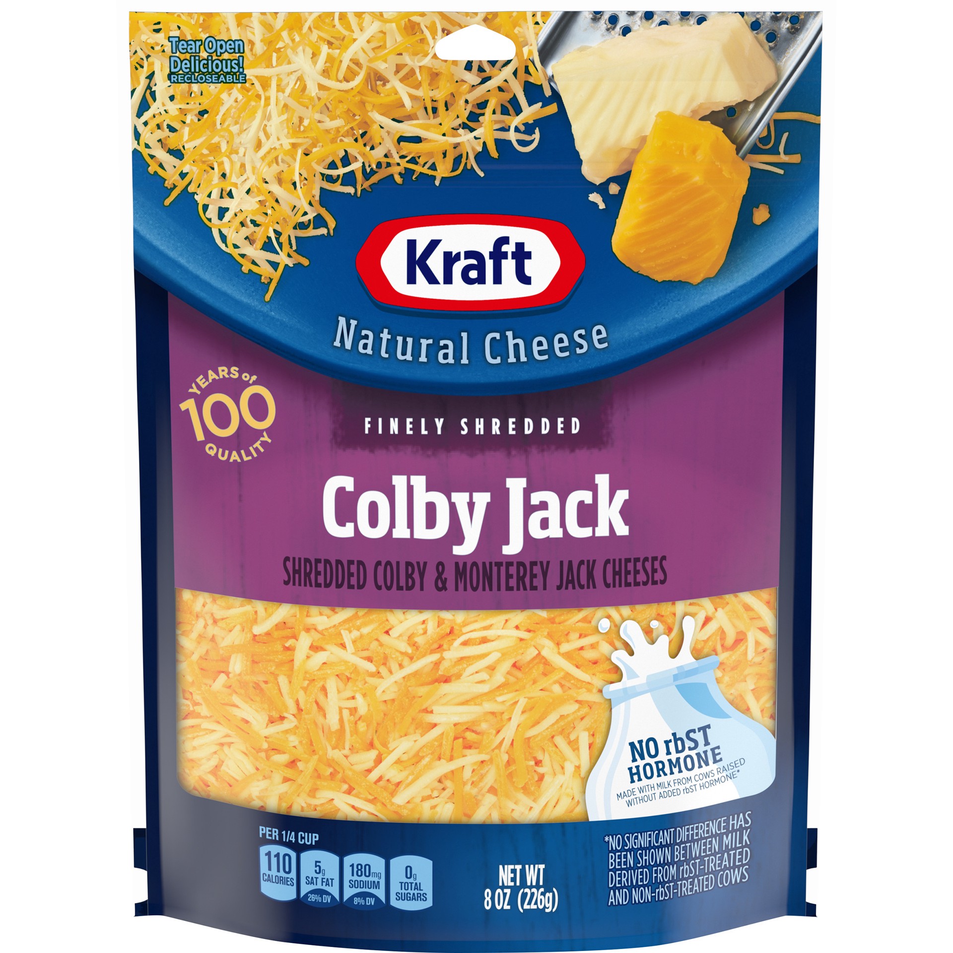 slide 1 of 6, Kraft Colby Jack Finely Shredded Cheese, 8 oz Bag, 8 oz