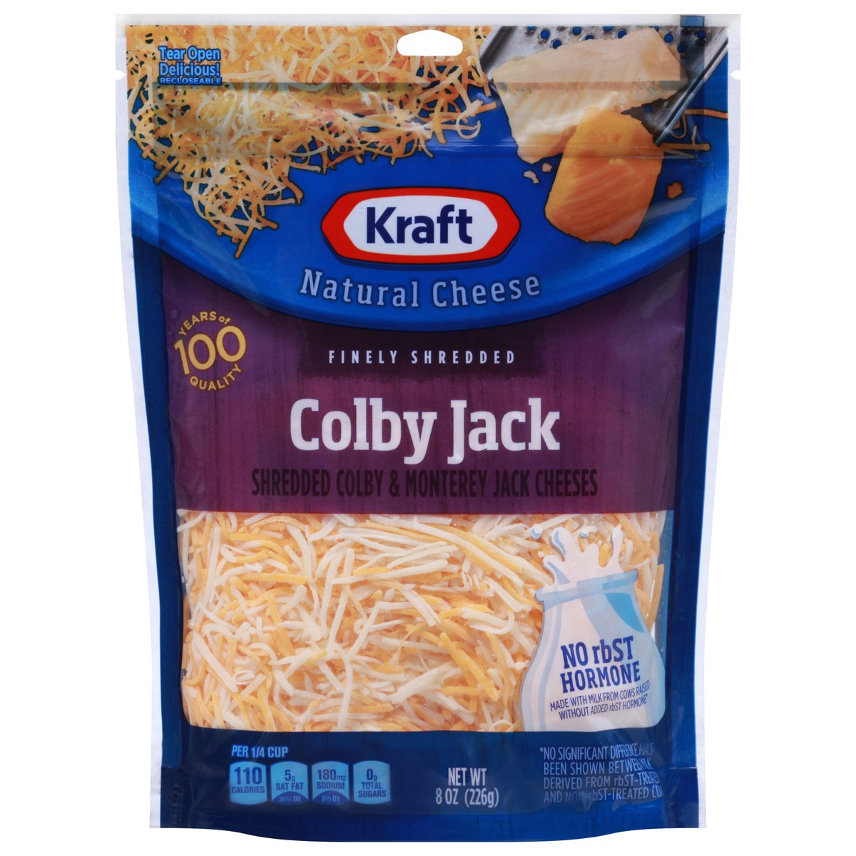 slide 1 of 6, Kraft Colby Jack Finely Shredded Cheese, 8 oz