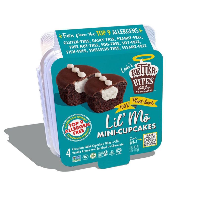 slide 1 of 3, Better Bites Gluten Free Vegan Lil' Mo Mini Cupcakes - 4ct, 4 ct