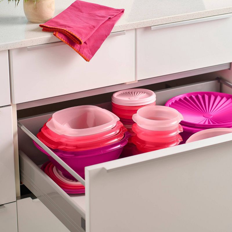 slide 15 of 15, Tupperware 30pc Heritage Get it All Set Food Storage Container Set Pink, 30 ct