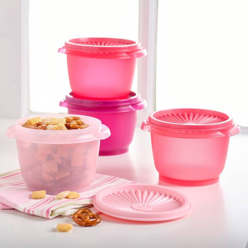 slide 4 of 15, Tupperware 30pc Heritage Get it All Set Food Storage Container Set Pink, 30 ct