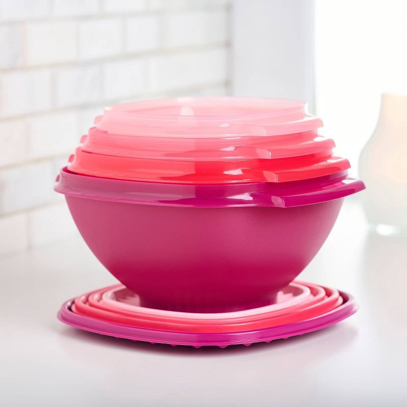 slide 8 of 15, Tupperware 30pc Heritage Get it All Set Food Storage Container Set Pink, 30 ct